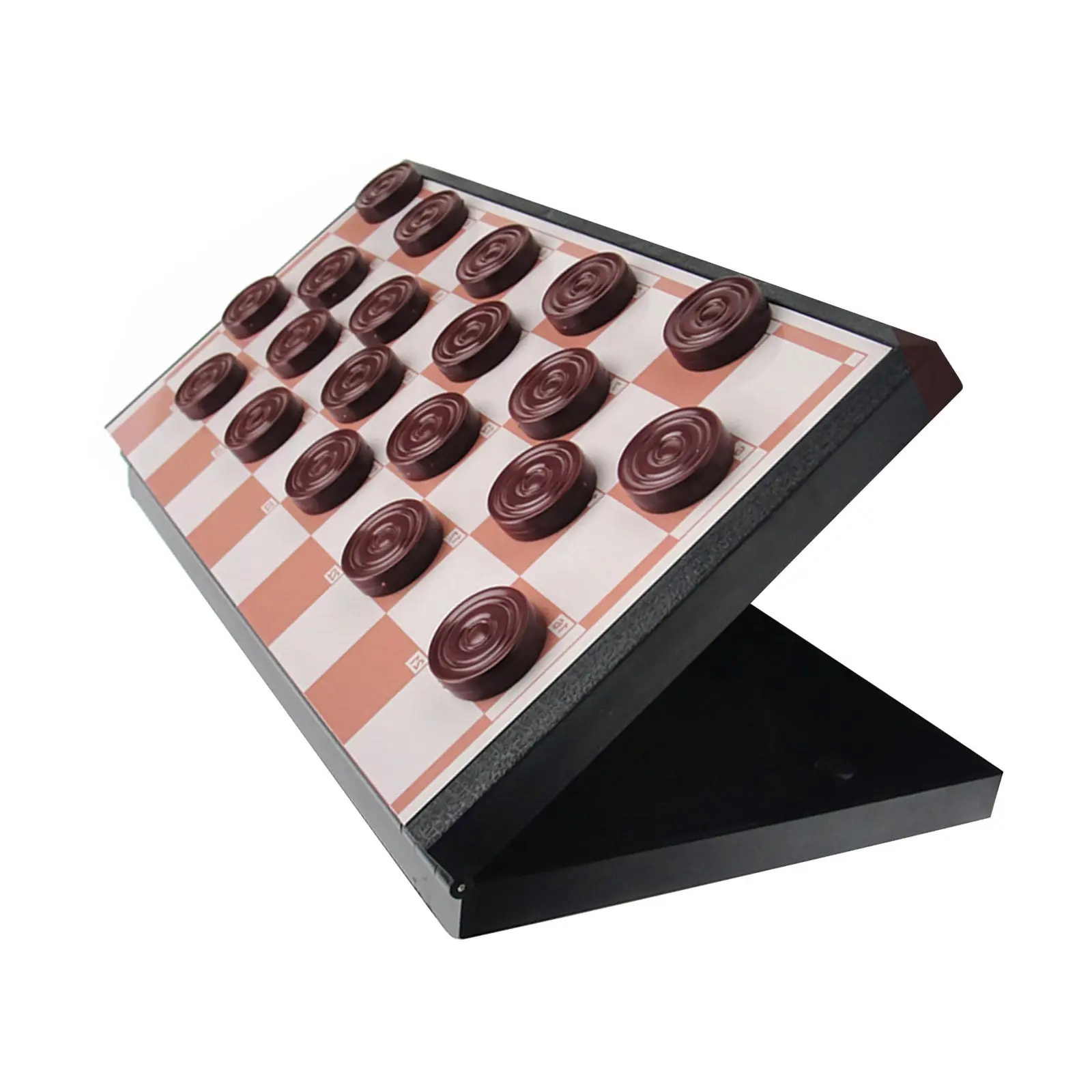 

Lightweight Foldable Plastic International Draughts Board Game Checkers Set for Home Outdoor Family Fun