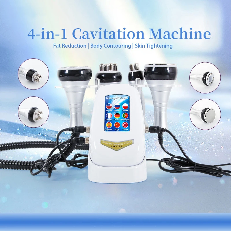 Wyprzedaż Fabryczna 4 w 1: Urządzenie do Kavitacji Ultradźwiękowej, Wakuofolii, Modelowania Sylwetki i Liftingu Twarzy z Funkcją Masażu