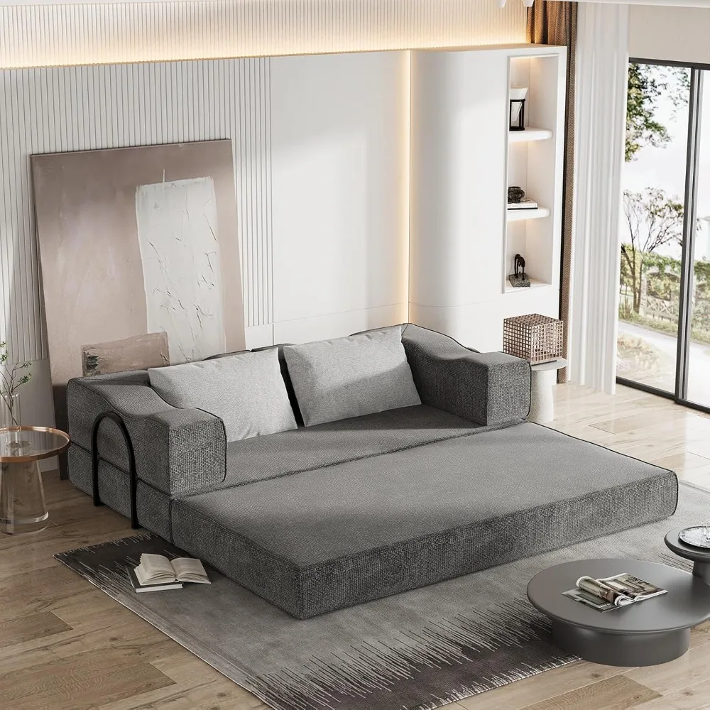 

Pullout sofa Bed - 80 "convertible sofa bed, foam spring floor mattress, futon sofa, king bed mattress