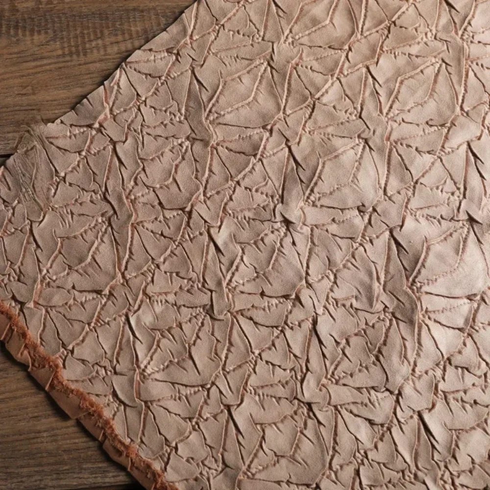 

Коричневая двусторонняя трехмерная замшевая ткань, дизайнерская одежда, оптовая продажа, ткань на метр для шитья своими руками, полиэфирный материал