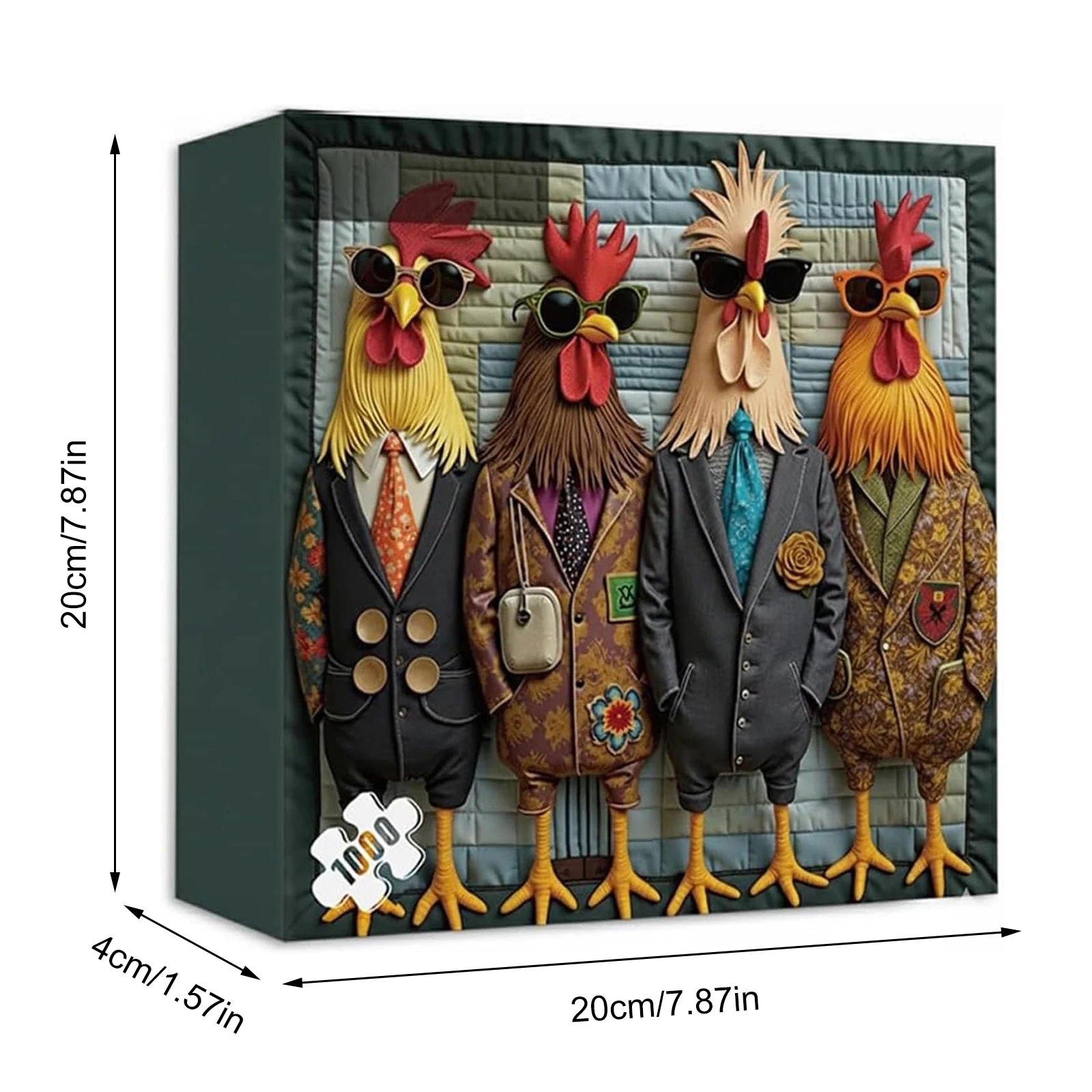 1000 pièces coqs de piste Puzzle à la mode coq Art Puzzle drôle coq défi d'art Puzzle pour adultes cadeau