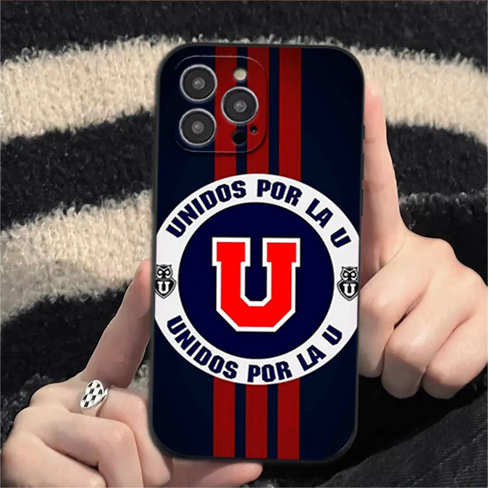 U-University Of C-Chile Phone Case for iPhone 12 11 13 14 15 16 Max Pro Plus Black Soft Silicone shell