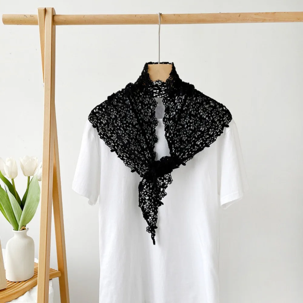 

All-match Fake Collar Lace Shawl Cape White Flower Scarves Clothes Decoration Cloak Hip Scarf Summer
