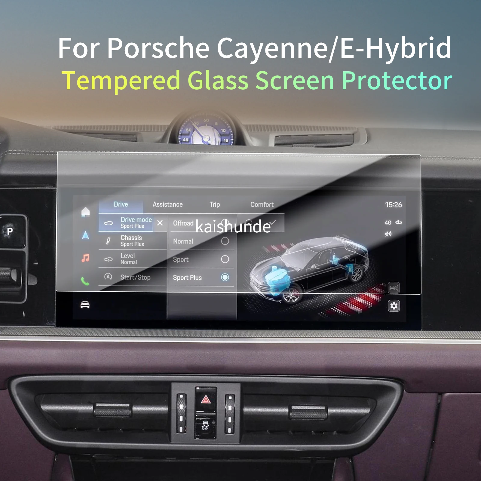 Car Stickers Meters Protector For 25-26 Porsche Cayenne E-Hybrid Tempered Glass Protective Film Display Navigation Vehicle