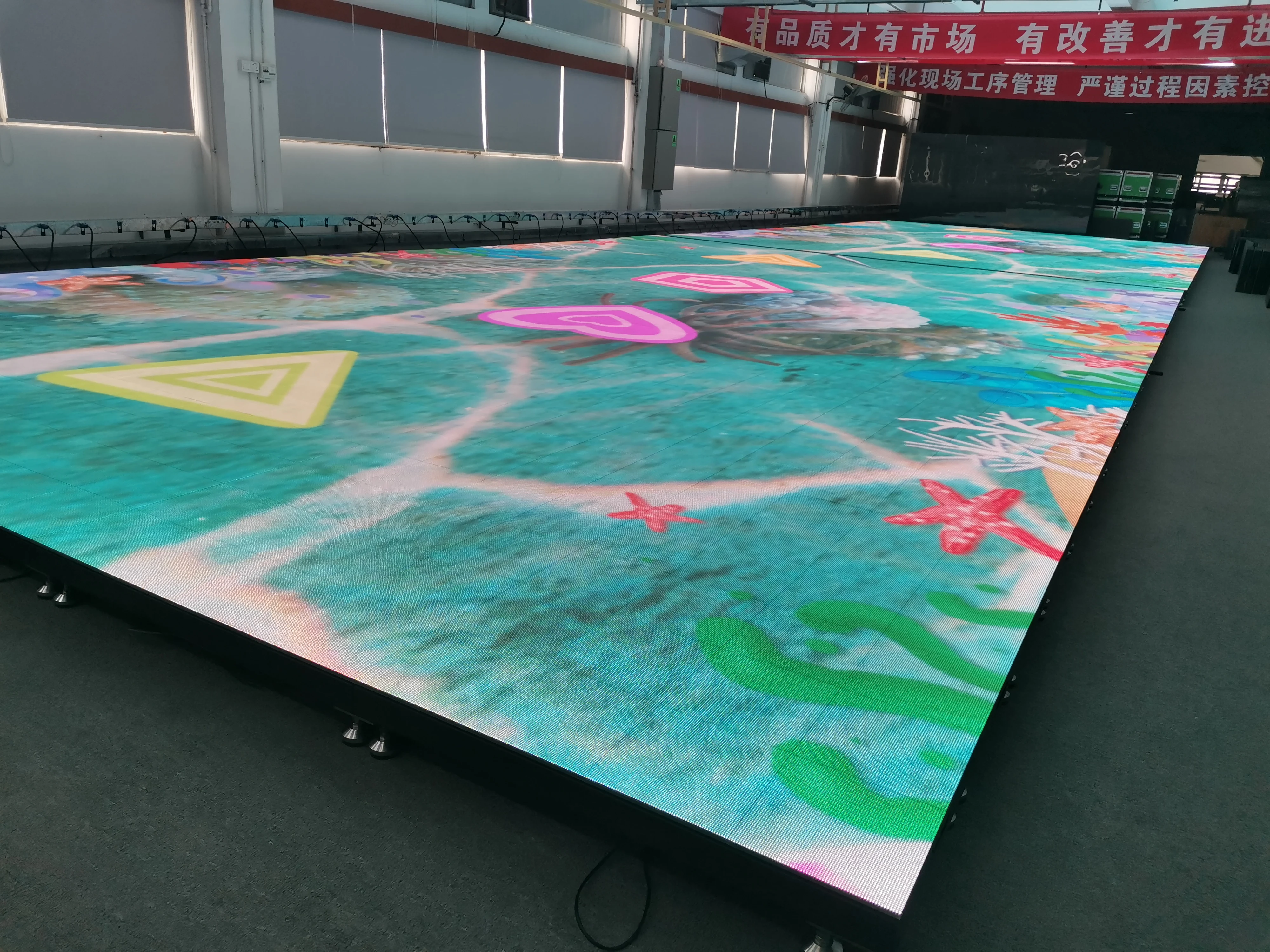 Low Price Customized Indoor Outdoor P2.6 Stage Dance Floor Stand LED Display Panels ScreenHigh Refresh RateHeavy-dutyFootTraffic