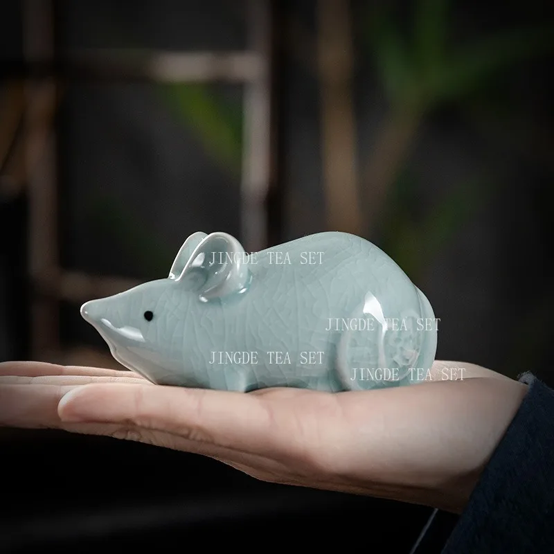 

12, знаменитость зодиака, чайное украшение для домашних животных, маленькое милое и питательное украшение для рабочего стола, аксессуары для чайной церемонии, керамическая игра для чая