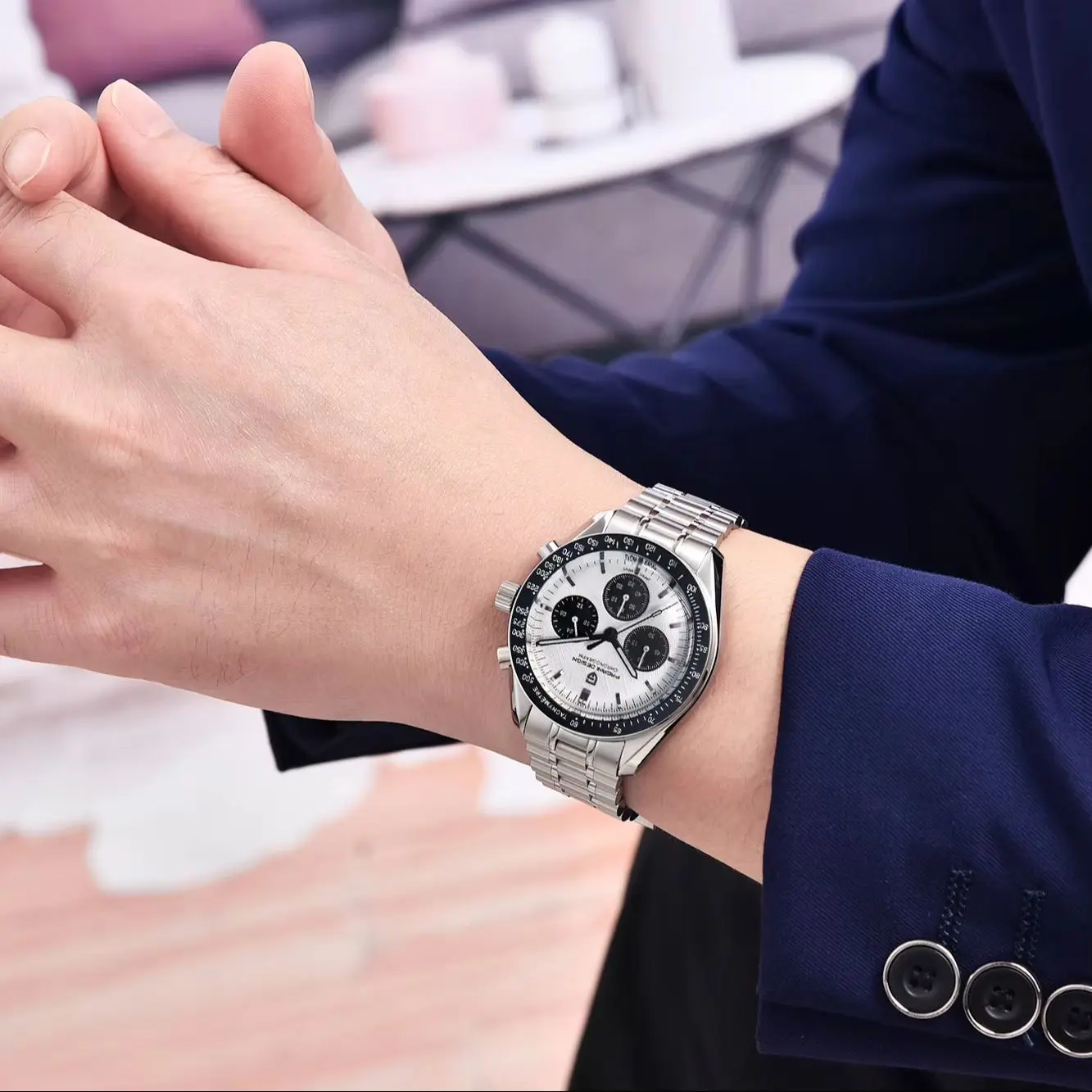 PAGANI DESIGN 2026 New Meteorite Surface Men's Quartz Watches Luxury Sports Watch Chronograph Automatic Date Wristwatch VK63