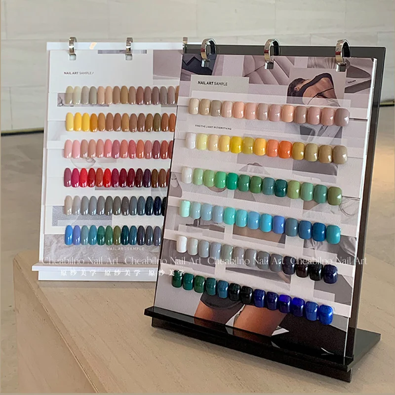 78/96 farben Nail art Display Zeigt Buch Große Kapazität Nagel Farbe Polnischen Ausstellung Display Rack DIY Nagel Farbe Karte platte