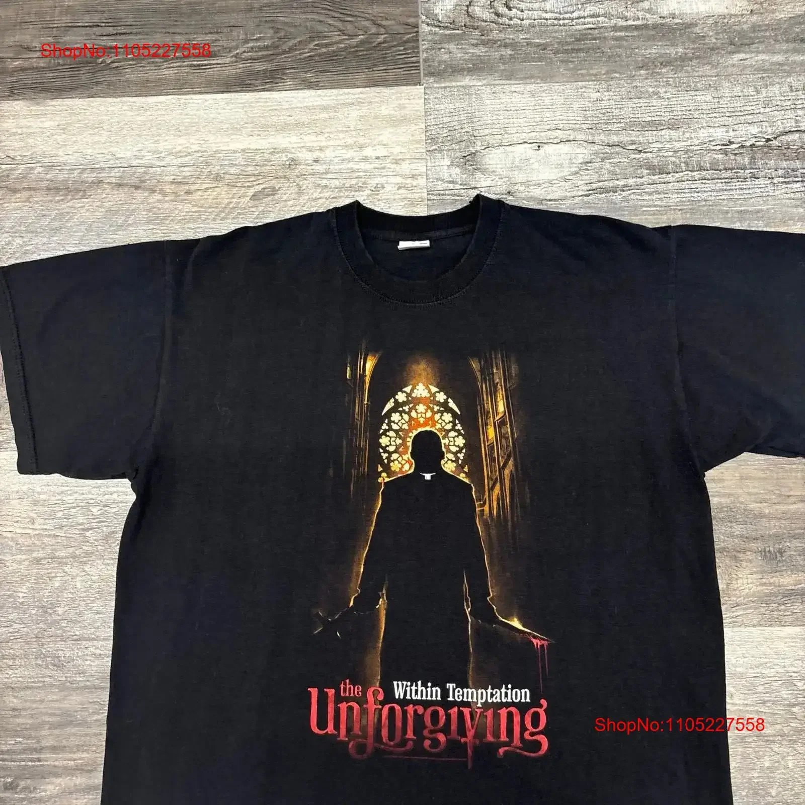 The Unforgiving Within Temptation Goth Metal Band Mens XL Album Promo T Shirt vintage Washed Unisex designer clothes streetwear