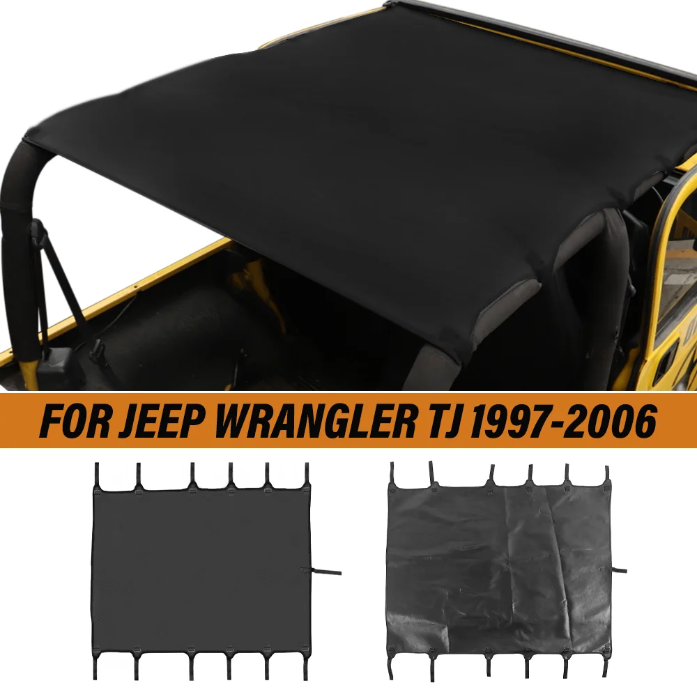 

Car Soft Top Extended Sunshade Bikini Cover for Jeep Wrangler TJ 1997-2006 Anti-UV Roof Sun Shade Cover Exterior Accessories