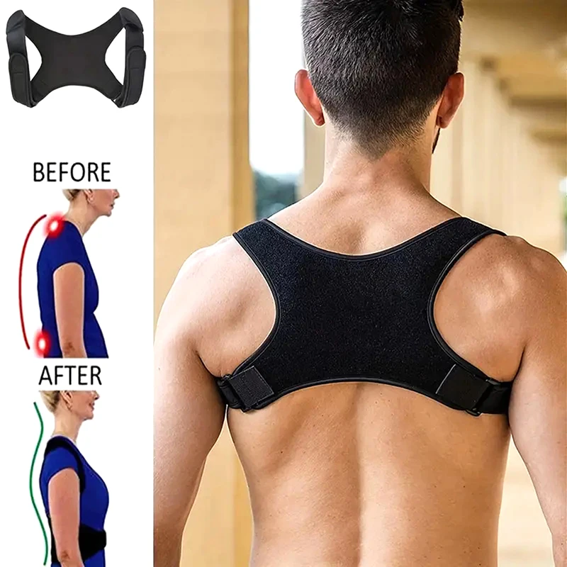 1 Pc Adjustable Back Posture Corrector Neck Back Support Belt Spine Shoulder Brace Support Belts Adult Invisible Hunchback Belts