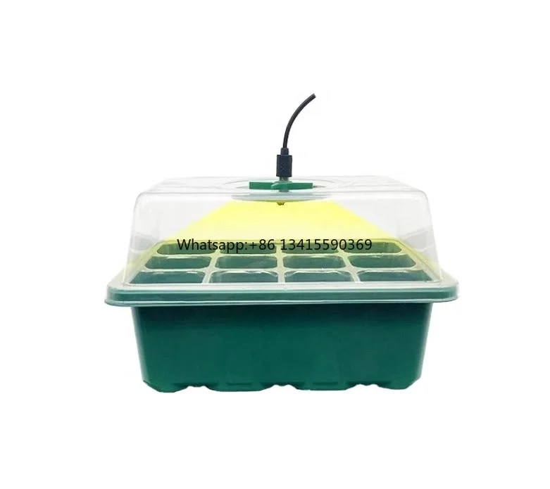 

In Stock Seed Starter Tray with Grow Light, 5 Pack 60 Cells Indoor Seed Starter Kit with Heightened Lids Growing Tray