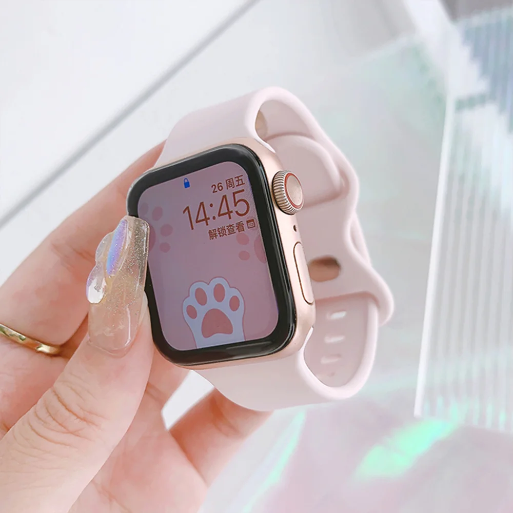 Silicone band for apple watch Series 10 46mm 42mm 44mm 40mm 45mm 41mm 45 44 mm ultra 2 49mm sport strap iwatch 10 9 8 7 6 SE 5 4