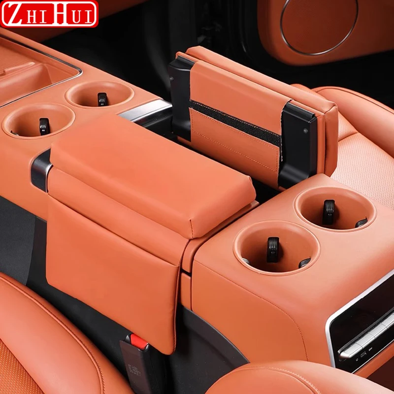 For Li Lixiang L6 L7 L8 L9 Car Styling Armrest Box Height Increase Pad Leather Protective Cover Storage Bag Auto Accessories