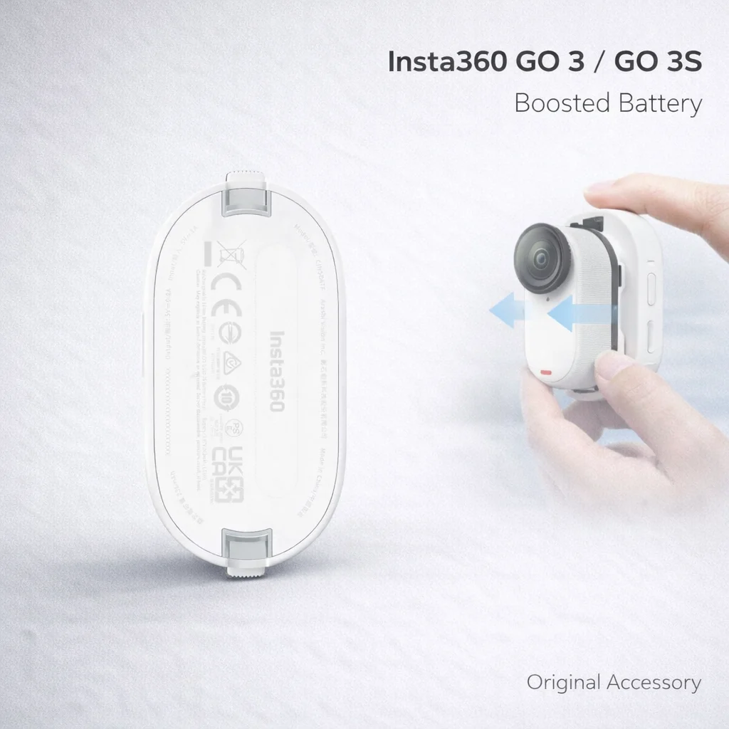 

База для аккумулятора Insta360 GO 3 GO 3S: Магнитное крепление для дополнительного аккумулятора с быстрым отсоединением