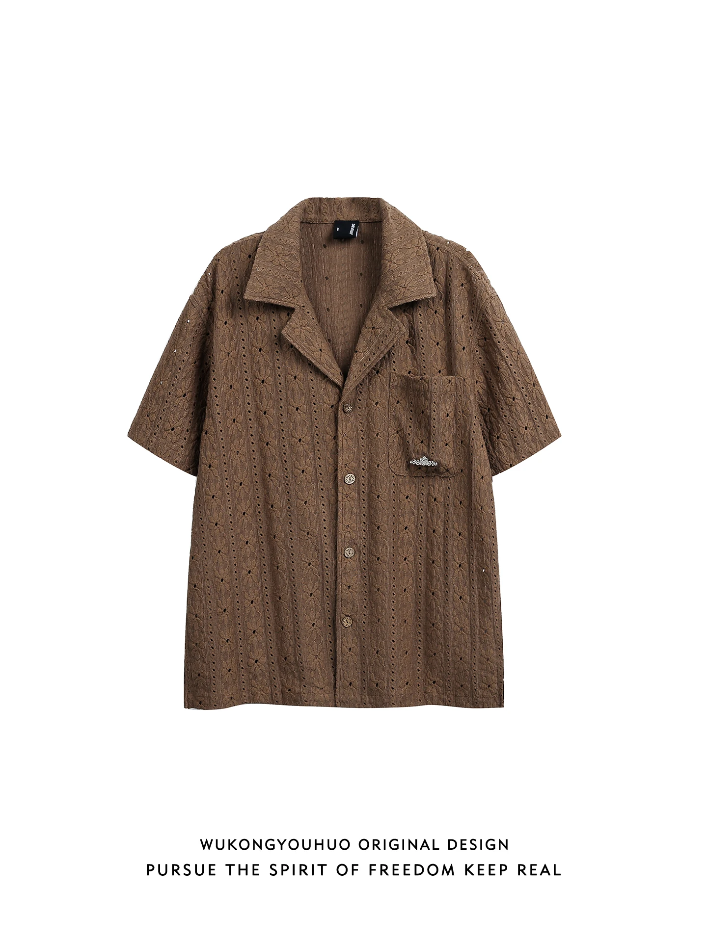 

Летняя повседневная свободная рубашка унисекс с коротким рукавом, винтажным цветочным узором, износостойкая, молодежная, с кубинским воротником