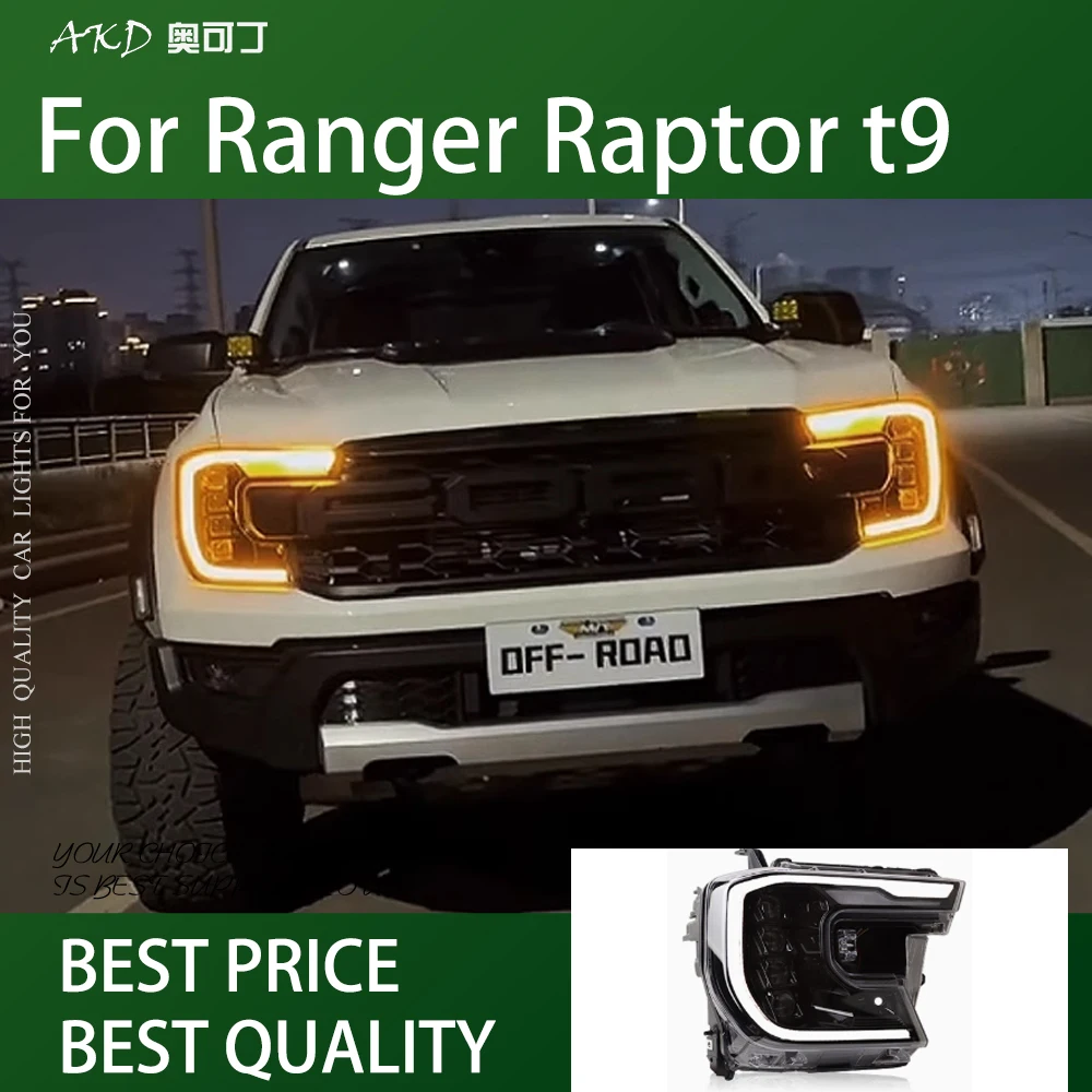 

Car For Ford Ranger Raptor t9 2022 Headlights DRL Hella LED Bi Xenon Bulb Fog Lights Car Accessory Turning Everest Head Lamp