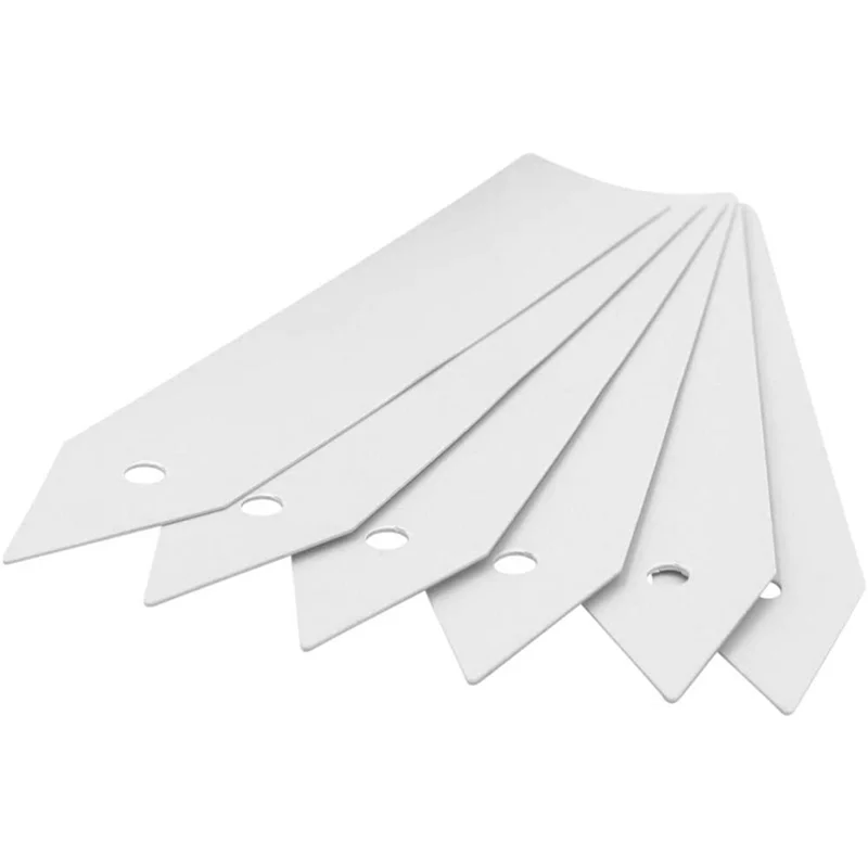 WORTHOWN-600 Uds. Etiquetas de plástico para plantas, vivero, jardín, estaca de jardín, blanco, 10x2cm