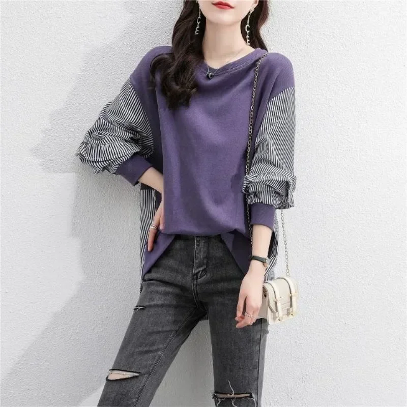 Baggy Female Top Loose New In Korean Fashion Pullovers 90s Vintage Xxl 2000s Sweat-shirt Nice Color Basic M Women's Sweatshirts