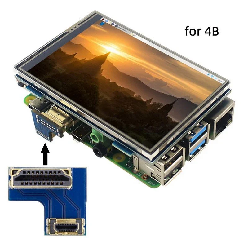 CFsunbird HDMI to Micro HDMI Converter Male to Male Adapter for Raspberry Pi 3/4 HDMI LCD Touchscreen Display RPI131 Raspberry