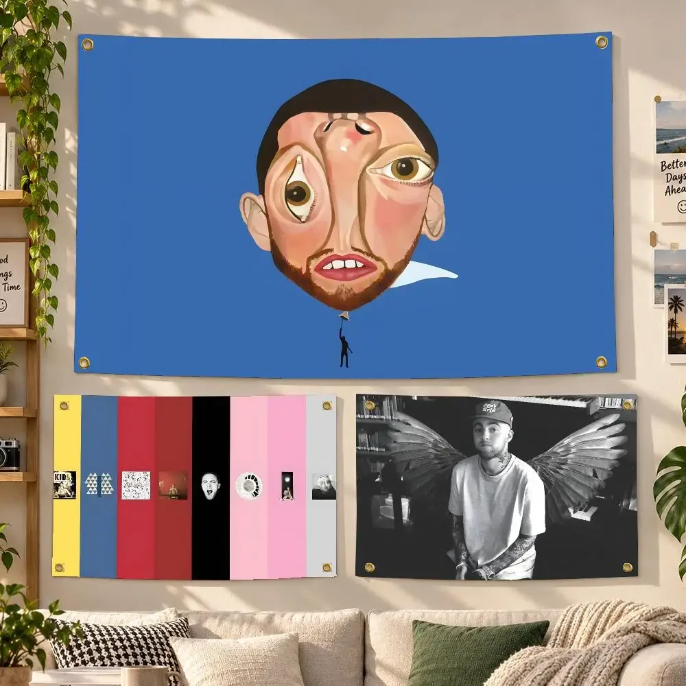 Rapper Mac Miller Balloonerism Vintage Flags Personalized Banner Flag Room Dorm Camping Picnic Garage Bar Outdoor Wall Decor