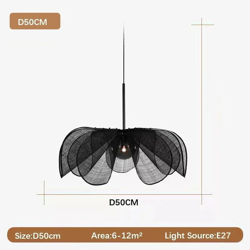 Wabi-sabi stoffen hanglamp bloem hanglamp voor keukeneiland woonkamer slaapkamer glans huisdecoratie E27 lampen