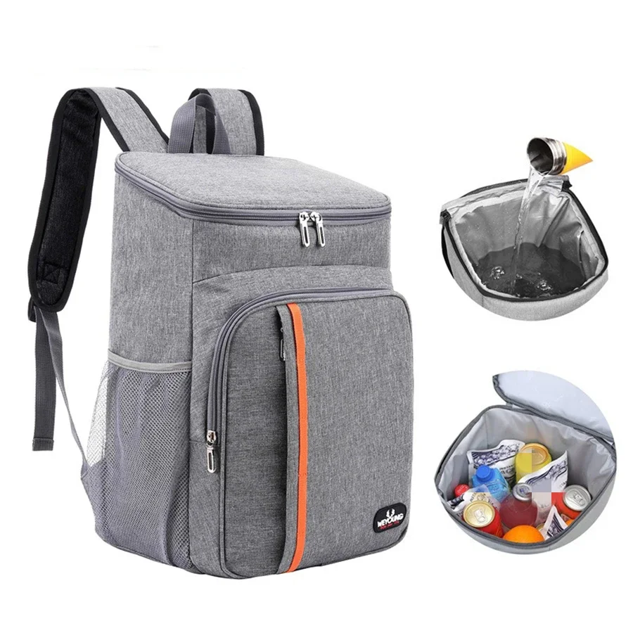

18L Portable Thermal Lunch Bag Food Box Durable Waterproof Cooler Ice Insulated Case Camping Oxford Dinner Backpacks Icebox