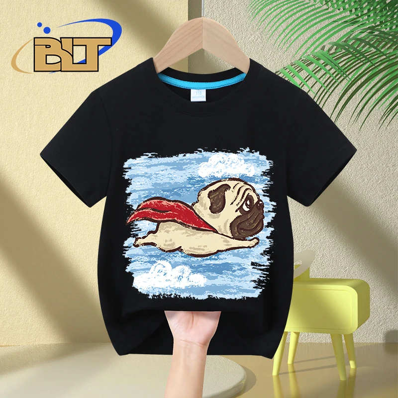 Kawaii Cheeseburger printed kids T-shirt summer children's pure cotton short-sleeved casual tops for boys and girls