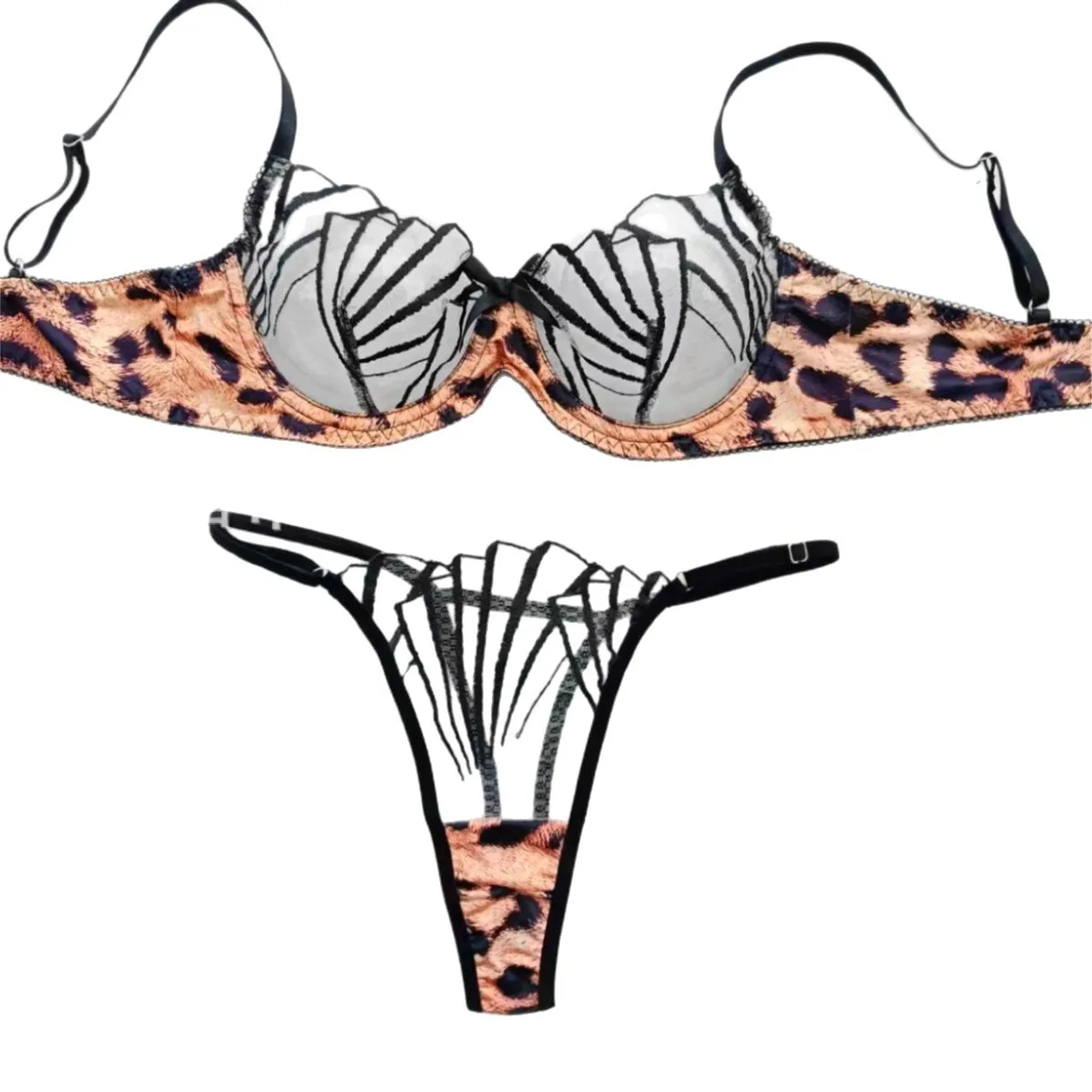 

Романтическое вышитое перспективное сетчатое сексуальное нижнее белье, удобный простой и элегантный комплект нижнего белья для вечеринок и веселья