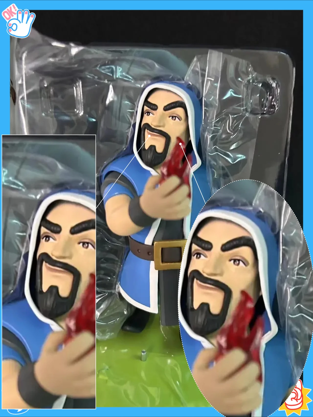 En Stock: Estatua Coleccionable Original de Supercell de 10 cm (4 pulgadas) del Guerrero Arquero de Clash of Clans y Clash Royale