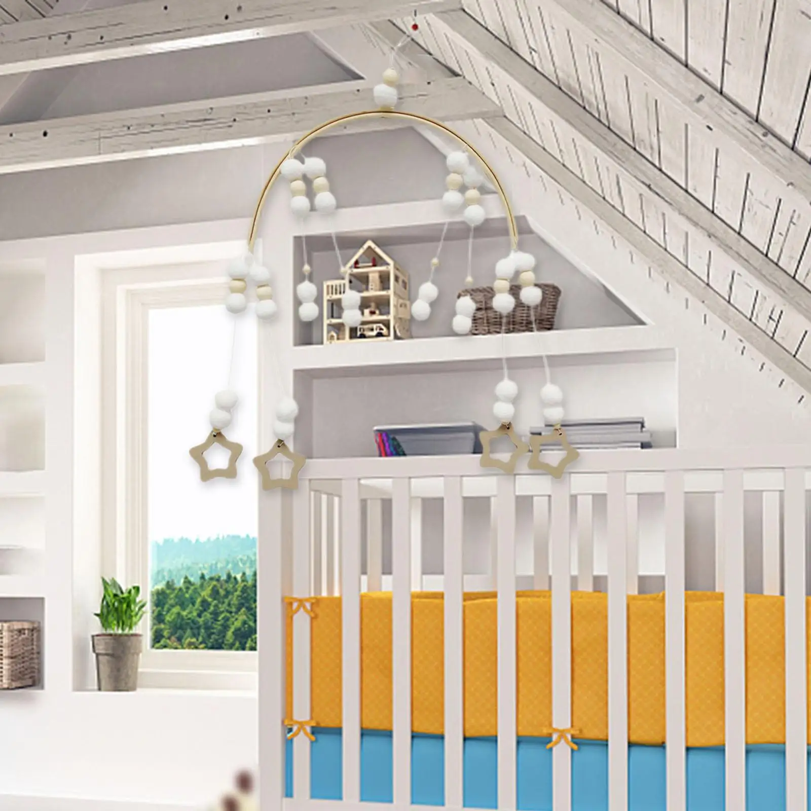 Baby Mobile Rotatable Montessori Mobile Arm for Crib for Bedpost Shelf