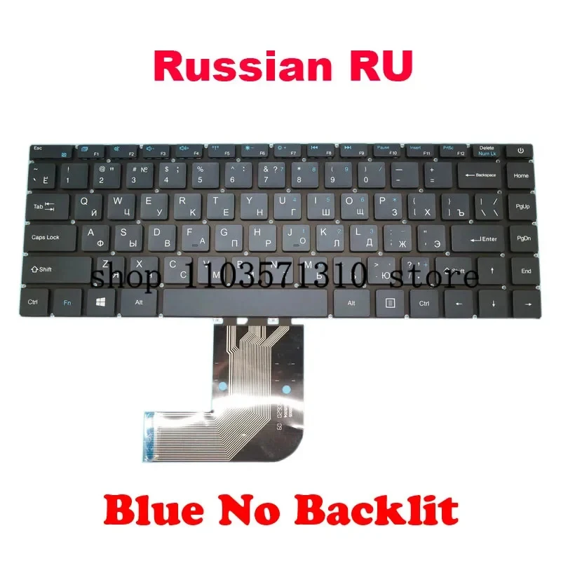 Laptop Blue Silver Keyboard For Teclast F7 PLUS / F7S MB 3181004   F0005-004 XK-HS105 YMS-0177-B PRIDE-K3892 Russian RU New