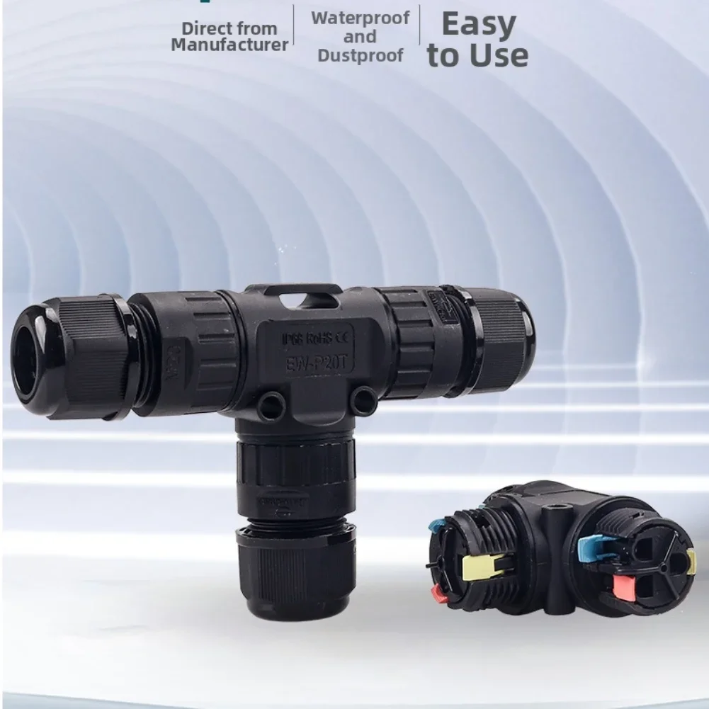 Screwless Connector 0.5mm -2.5mm Waterproof Connector Pull And Press Mechanism Nylon PA66 Material For Solar Panels