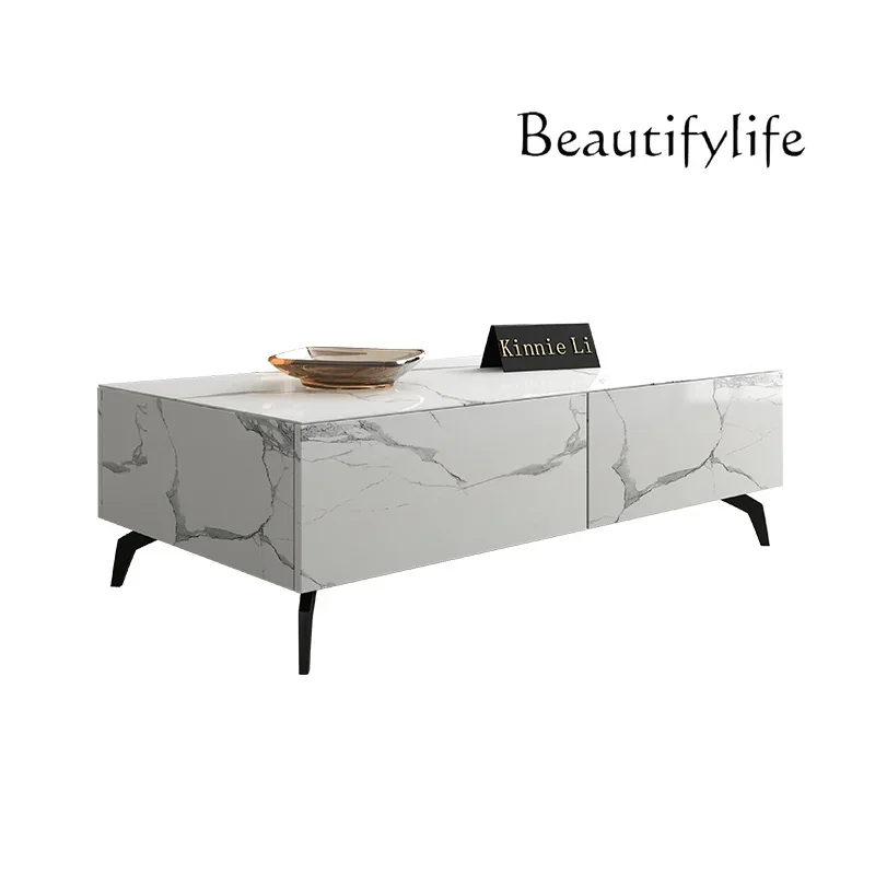 

Журнальный столик из каменной плиты, современная простая гостиная, дом, новый белый свет, роскошный модельер высокого класса