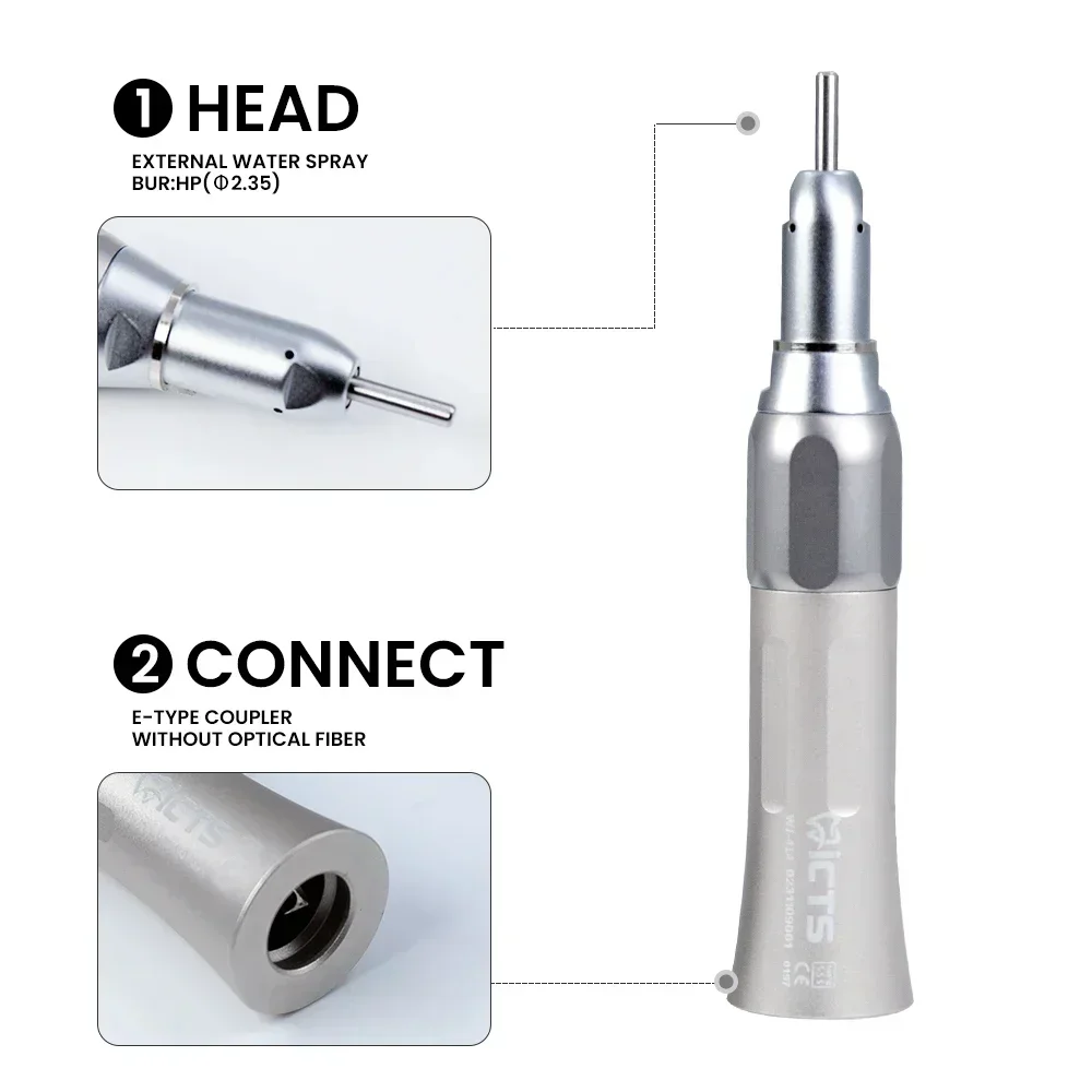 FX Low Speed Handpiece, 2/4-Hole Motor External Spray, Narrow, Lightweight, Integrated Desig Ergonomic Contra Angle Dentist Tips