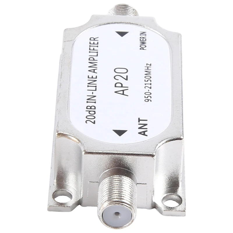 

AP20 Satellite 20DB In-Line Amplifier 950-2150MHZ Signal Booster Amplifier For Antenna Cable Run Channel Strength