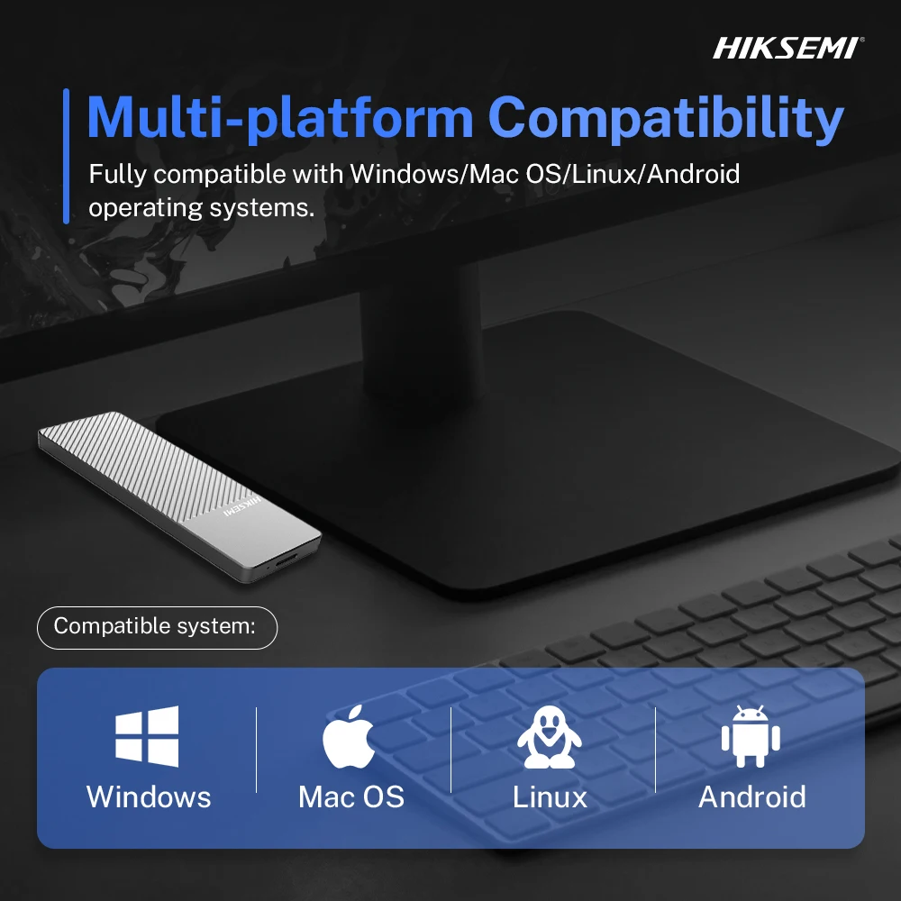 حاوية HIKSEMI RTL9210B M.2 NVMe SATA SSD - نقل سريع USB 3.2 بسرعة 10 جيجابت في الثانية، علبة تبديد الحرارة من الألومنيوم، تناسب 2280 SSD، متعددة