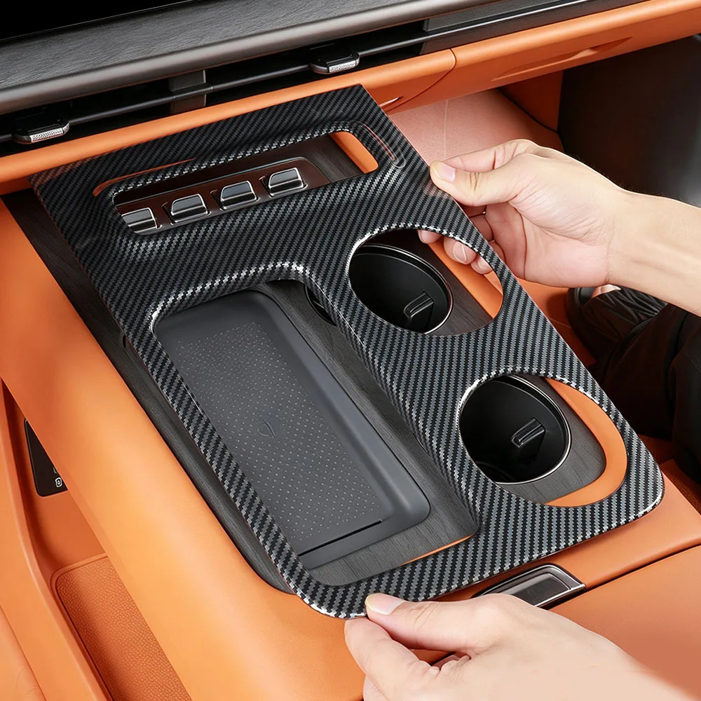 Central Control Carbon Fiber Patterned Panel Frame Fit For GWM H10 HAVAL H10 ABS Material Automotive Parts Scratch-resistant
