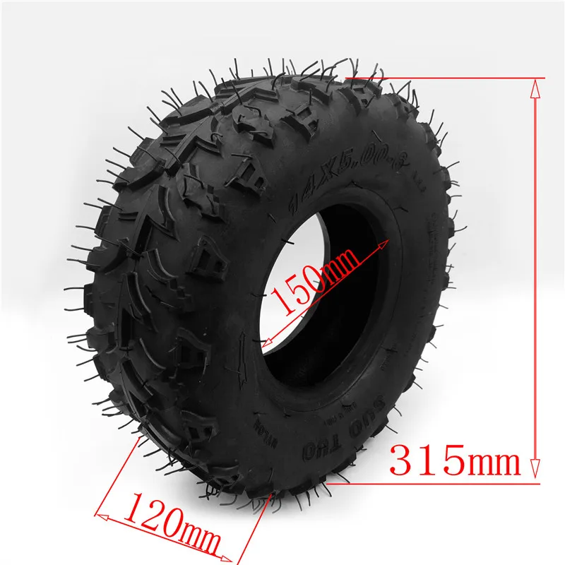 Mini ATV Tire 14x5.00-6 Four Wheel Vehcile 6 Inch  For 50cc 70cc 110cc  Front  Rear Wheels Small Quad Buggy Mower Go-kart Buggy