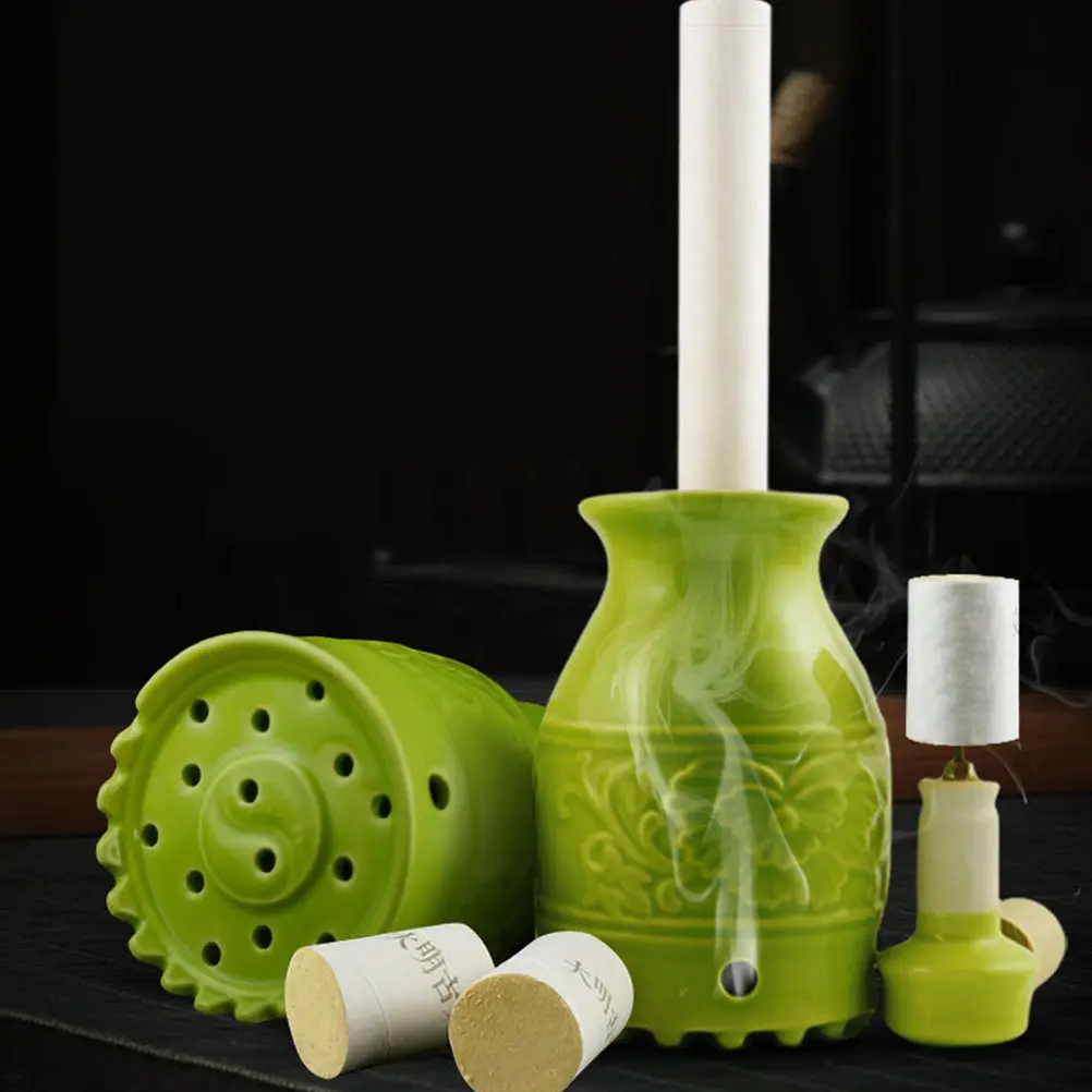 

1Pcs Ceramic Moxibustion Pot Portable Moxa Burner Moxa Massage Tool for Arthritis Neck Shoulder Pain Relief Healthy Body