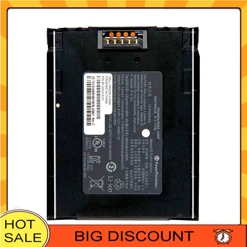 

Printer Battery For Zebra TC51 TC56 TC57 TC510 Laptop BT-000314 BT-000314-01 TC51 Durable 4300mAh