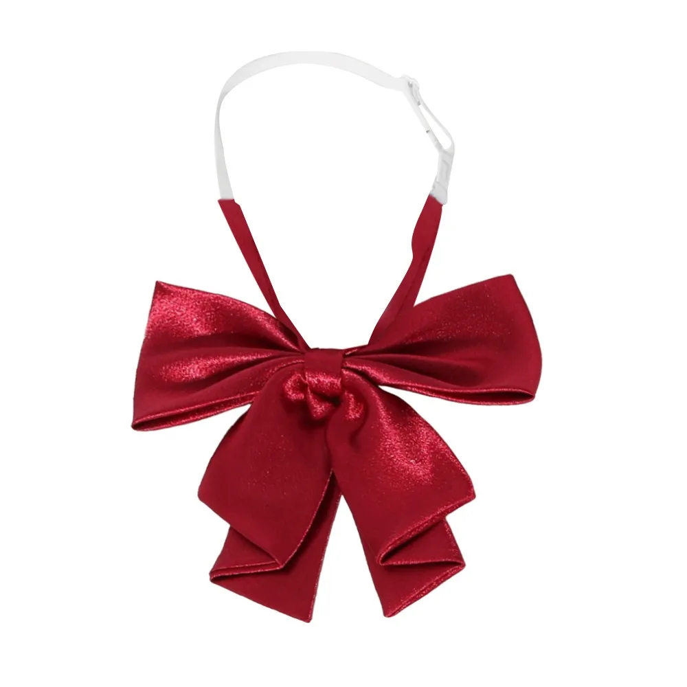Necktie College Style JK Ties Solid Color Fashion Oversized Swallowtail Bowknot Collar Flower For Women College Girls