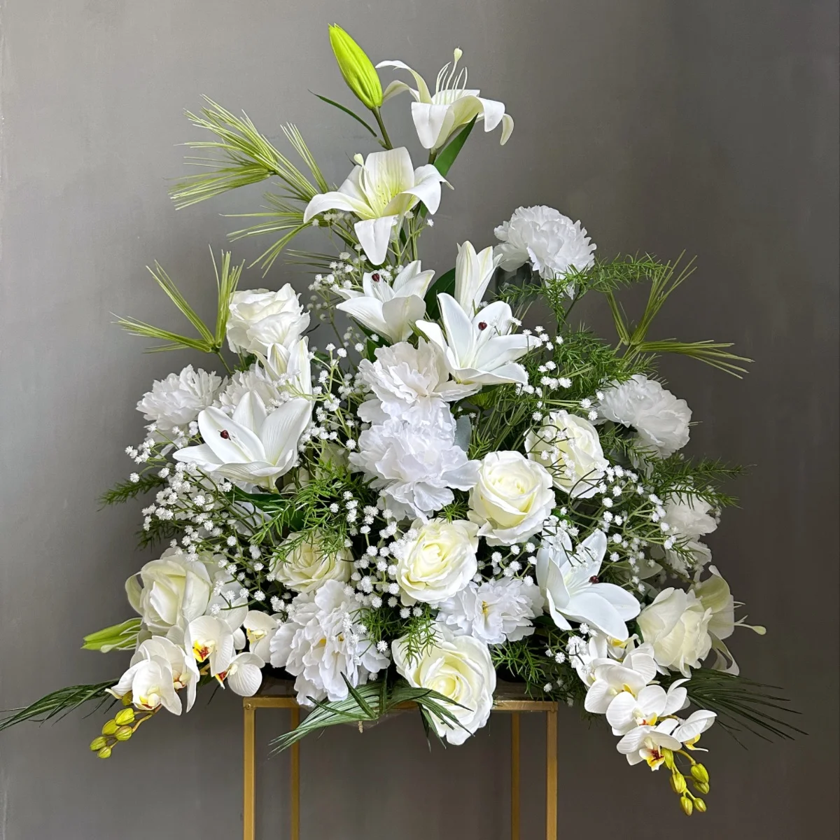 

Direct Factory White Color Artificial Flower Silk Flower for Home Garden Table Party Wedding Decoration