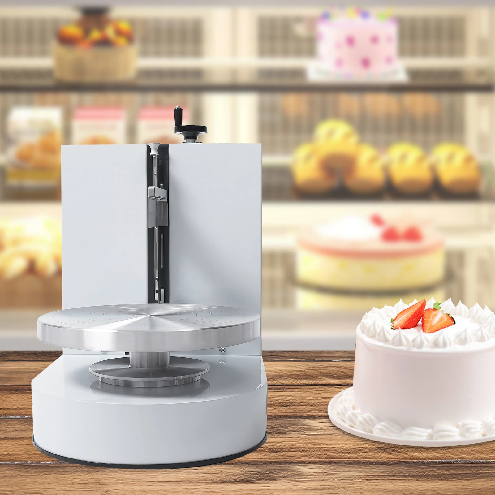 Cake Decorating Machine Automatic Cake Frosting Machine Cake Icing Machine Cake Scraper Electric Cream Butter Smoothing Coating