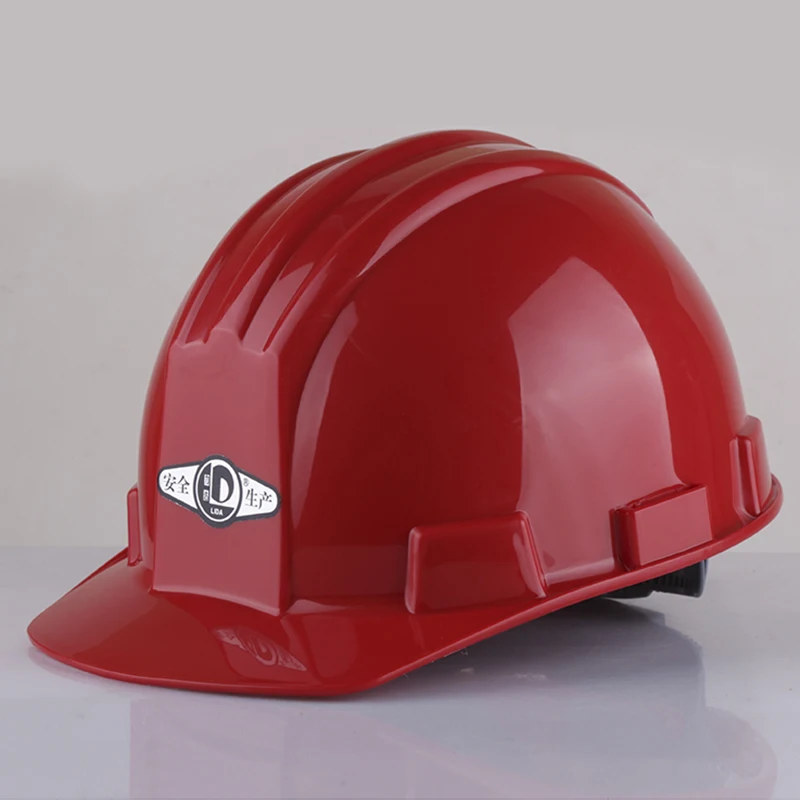 Safety helmet - V-shaped ABS anti-crush and impact resistant - Labor protection headgear for construction power supervision