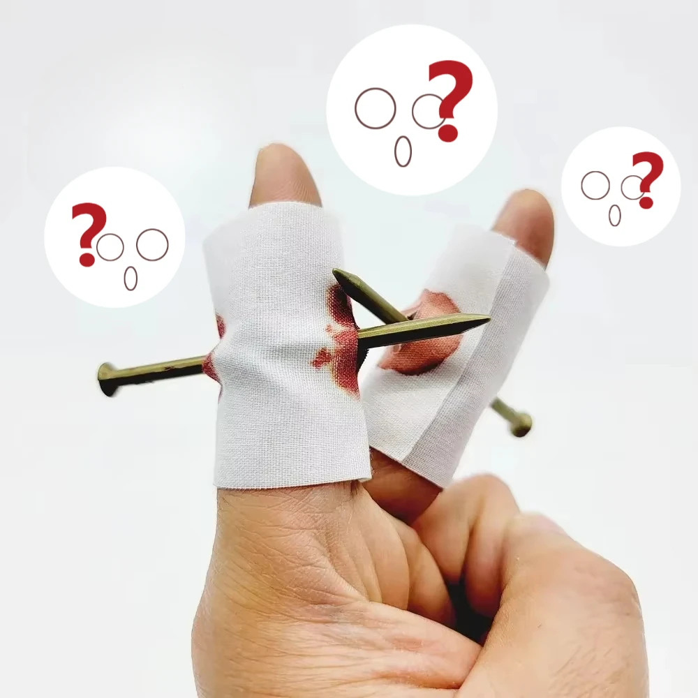 

1/2 шт., игрушки для розыгрышей, искусственный пирсинг пальцев, апрельские дураки, новинка, волшебный костюм на Хэллоуин, настольные игры