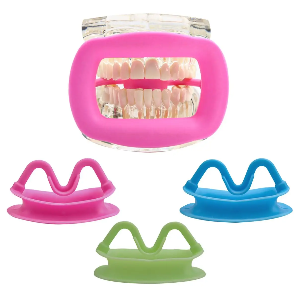 Silikon-Munddilatatoren, Dentaler Wangenhalter für Zahnaufhellung, Wiederverwendbarer Intraoraler Lippenhalter (Mehrfarbig) – Detail 4