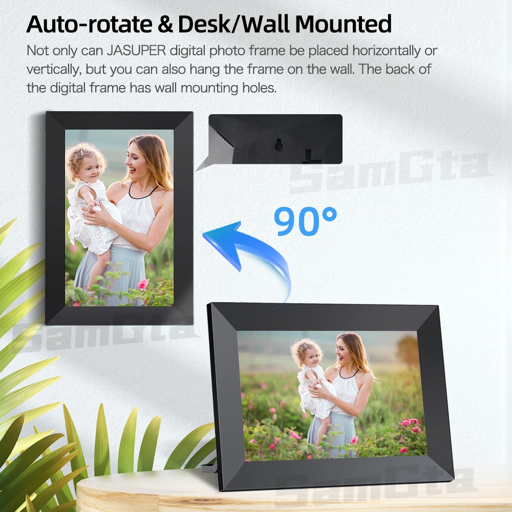 Imagem -05 - Frameo Smart Digital Photo Frame Porta-retrato Eletrônico Rotação Automática Tela de Toque Ips Wi-fi Memória 32gb 1280x800 hd 101