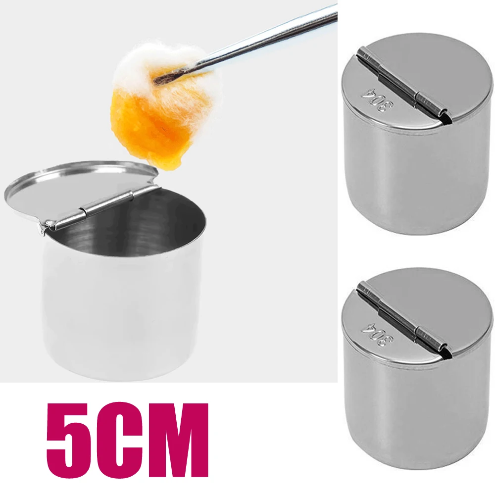 

Stainless Steel Cotton Tank Medical Dental Alcohol Disinfection Jar Container for Storage of Cotton Supplies