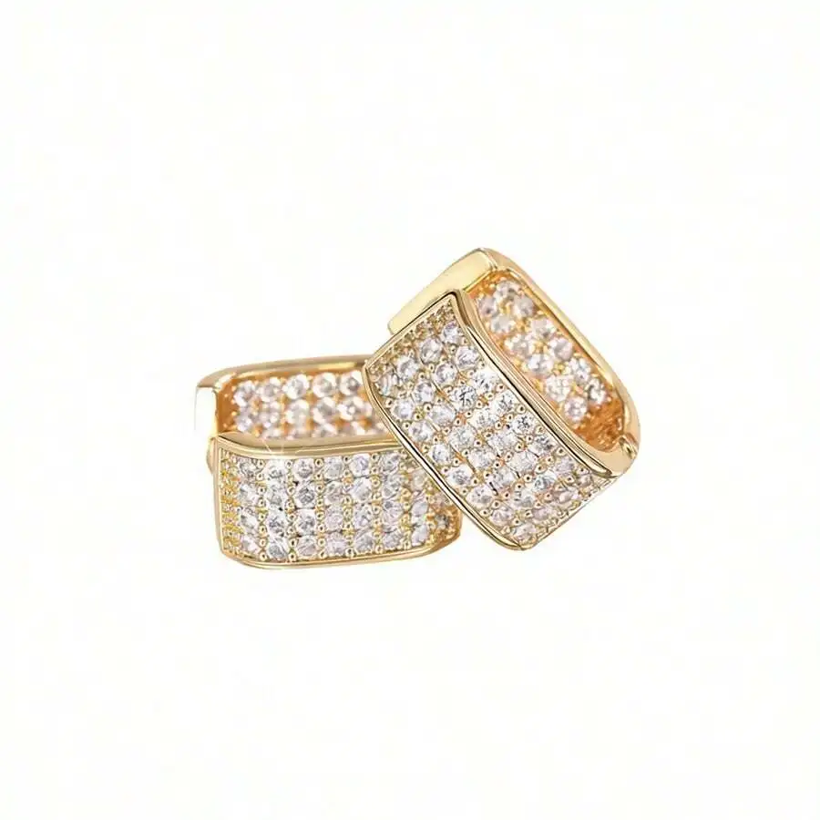 

Cubic Zirconia Pave Geometric Cocktail Ring For Party Fashion Jewelry Stackable Adjustable